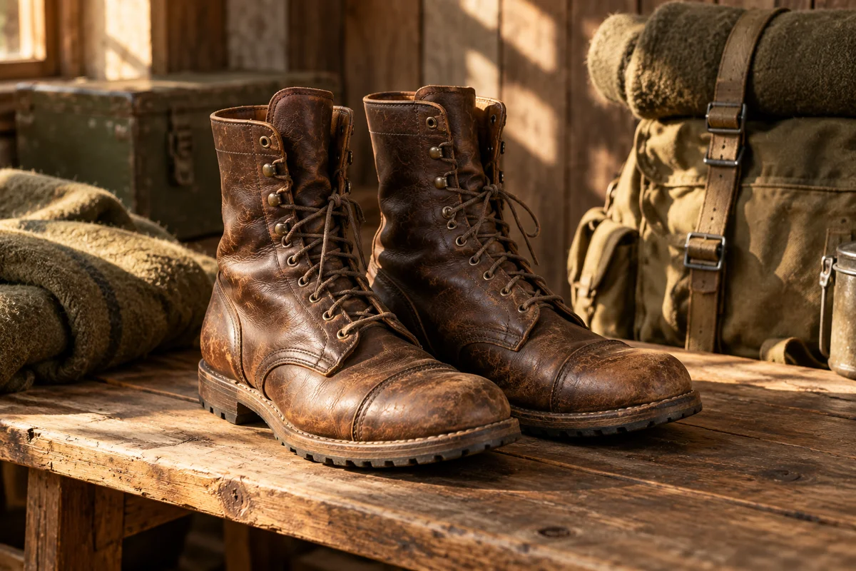 Illustrative boots still life