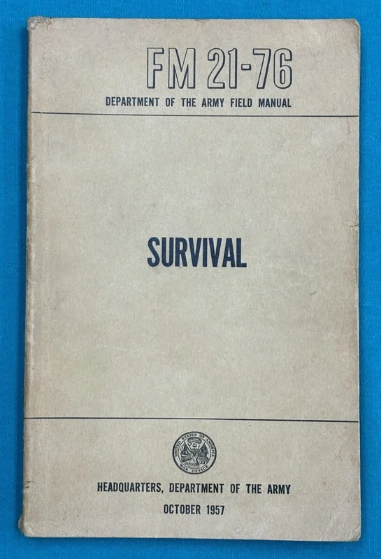 Seller listing photo: 1957 survival field manual